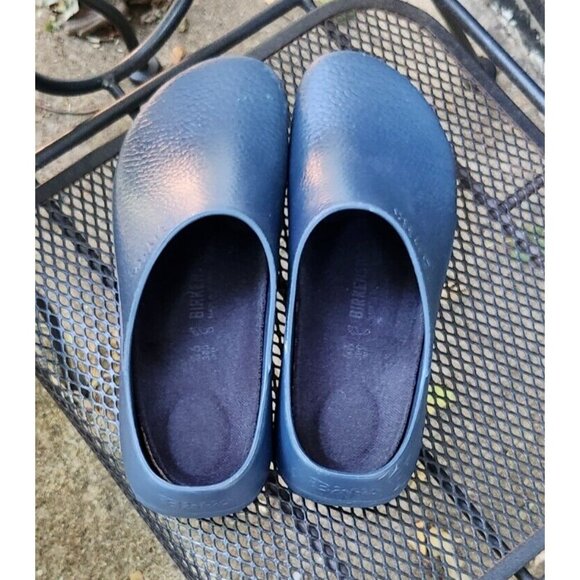 Birkenstock Super Birkis Blue Rubber Clogs Comfort Slip Resistant Sz 13 EU 46 - Picture 13 of 15